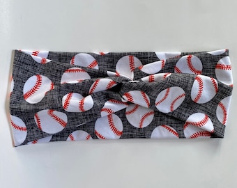 Diadema de béisbol, diadema de Tball Little League mamá diadema de softbol, diadema retorcida, niña, diadema de niña, diadema para niños pequeños