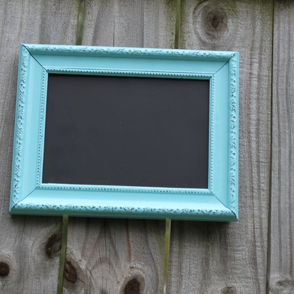 Aqua 5x7 Vintage Chalkboard Frame