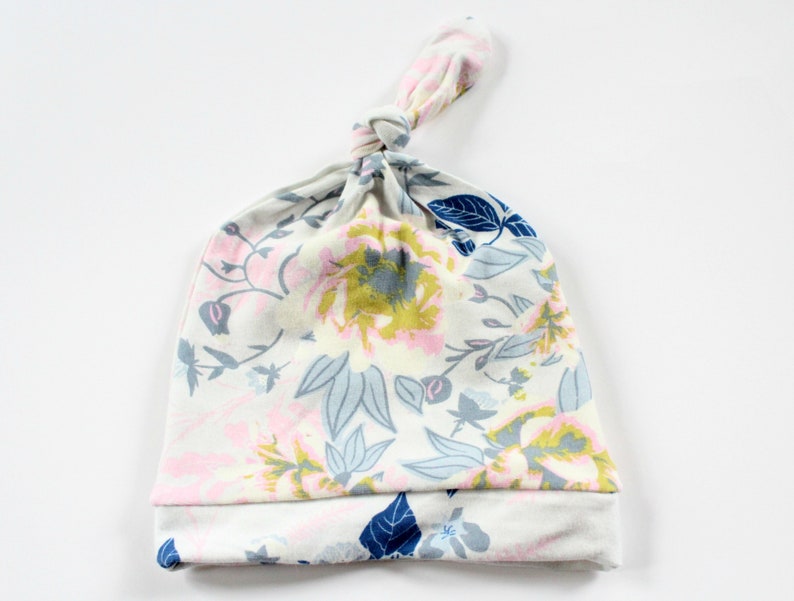 Baby Girl Floral Swaddle Set Newborn Knotted Headband Hat Etsy