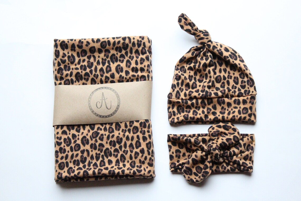Cheetah Swaddle Set/leopard Swaddle Blanket/animal Etsy