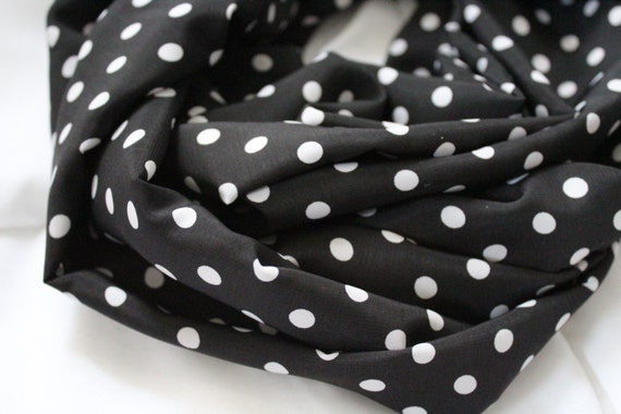 Foulard Pompon Gaze Pois Or Noir - Papa Pique Et Maman Coud
