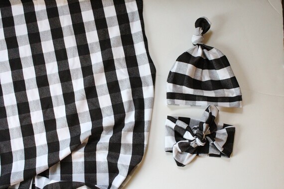 buffalo plaid swaddle