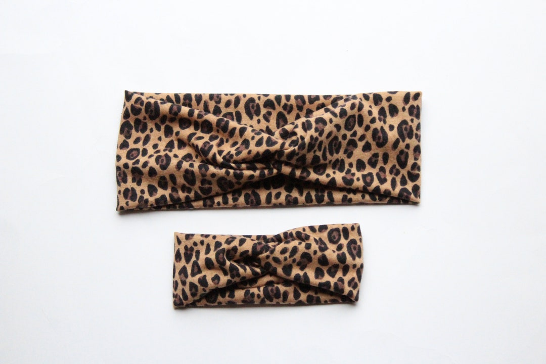 Mom and Me Cheetah Headbands Cheetah Print Twist Headband Turban Style