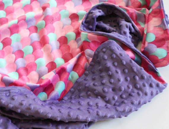 Luxury Soft Pink Mermaid Blanket-Baby Girl Blanket-Soft Minky | Etsy