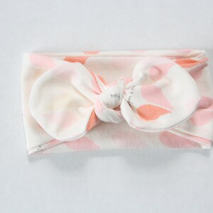 Pink Valentine Hearts Top Knotted Headband, Mommy & Me Headbands, Jersey Knit Tie Knot Headband, Baby Girl Headband, Nurse Headband