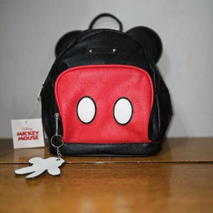 Disney Mickey Mouse Collectible Mini Backpack Purse with Ears & Glove Charm NWT image 1