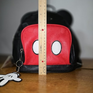 Disney Mickey Mouse Collectible Mini Backpack Purse with Ears & Glove Charm NWT image 9