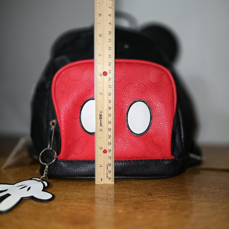Disney Mickey Mouse Collectible Mini Backpack Purse with Ears & Glove Charm NWT image 9