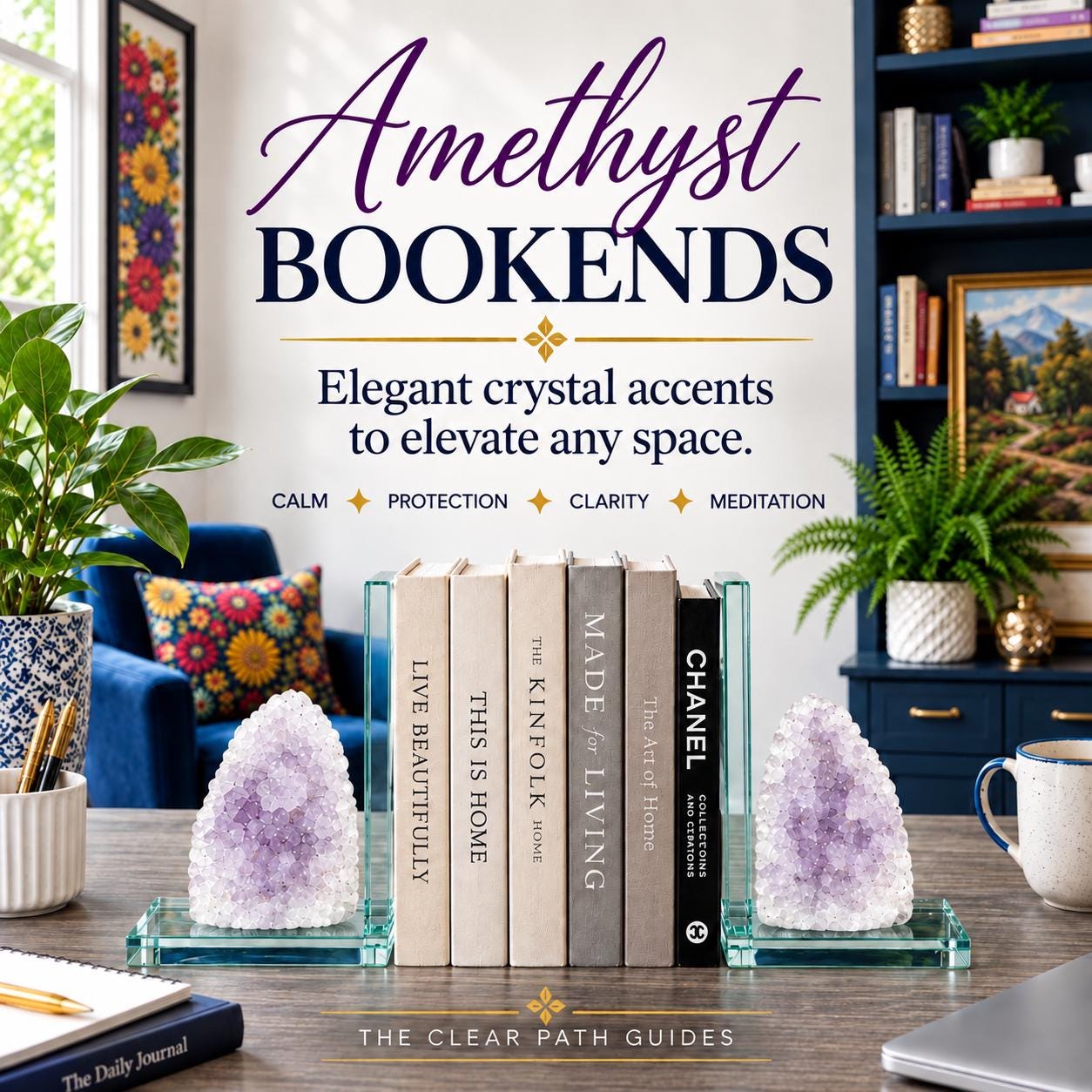 Amethyst Bookends - Etsy