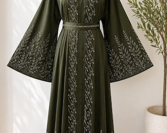 Luxury Layali Embellished Abaya Dress, Eid Outfit, Modest Maxi Dress, Dubai Kaftan, Elegant Islamic Clothing, Occasion Wear