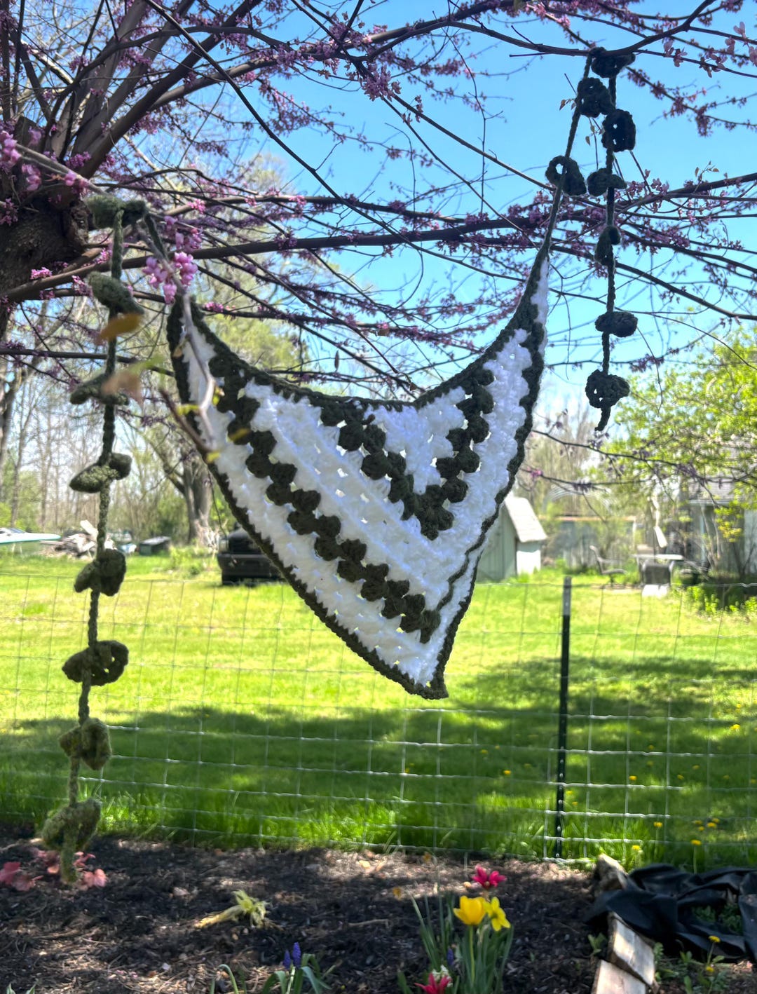 String Bandana Crocheted Leaf String Bandana – Whimsical Woodland Accessory - Etsy