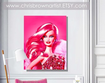 barbie wall print