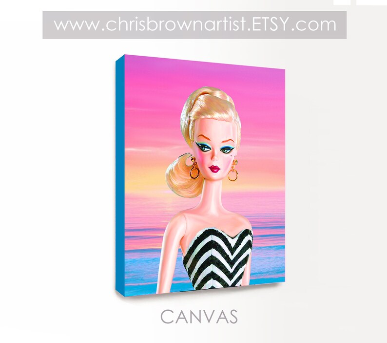 Barbie Art vintage Swimsuit Barbie Makeup Room Decor - Etsy