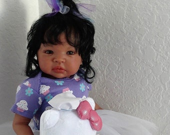 Reborn 19 African American Baby Girl Doll Etsy