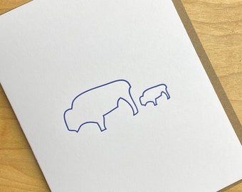 Buffalo Dad Card, New Baby Buffalo Card, Baby Shower Buffalo Card, Father’s Day Buffalo Card