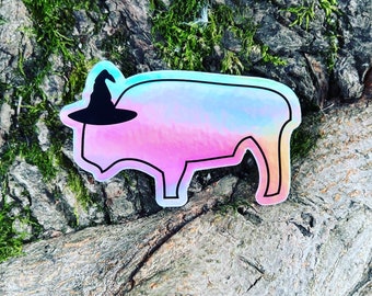 Buffalo Witch Hat Halloween Sticker