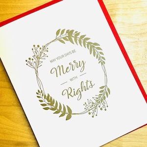 Tarjeta navideña feminista liberal o LGBTQIA+