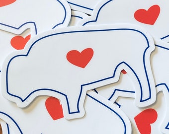 Buffalo Love Heart Magnet