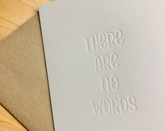 No Words Letterpress Sympathy Card