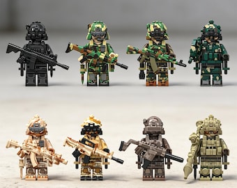 8PCS Special Forces Knight Minifigures Toys Action figures Building Toys