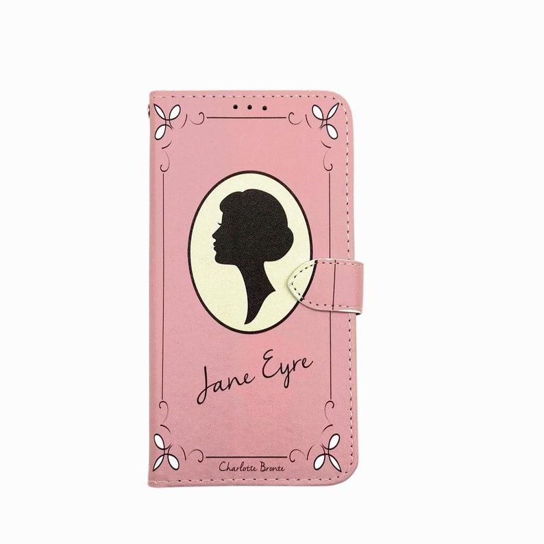 Book phone /iPhone flip Wallet case Jane Eyre for iPhone and Samsung Galaxy and Note Jane Eyre Silhouette image 1
