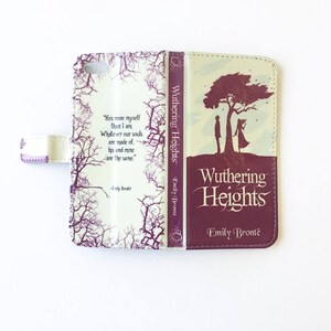 Book phone /iPhone flip Wallet case Wuthering Heights for iPhone and Samsung Galaxy and Note image 2