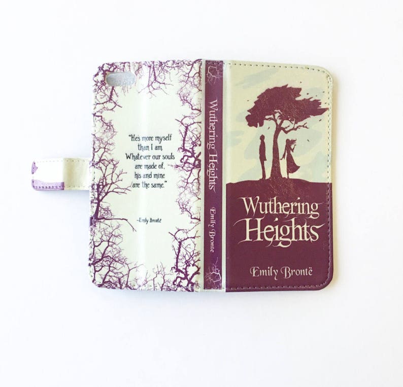 Book phone /iPhone flip Wallet case Wuthering Heights for iPhone and Samsung Galaxy and Note image 2