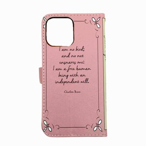 Book phone /iPhone flip Wallet case Jane Eyre for iPhone and Samsung Galaxy and Note Jane Eyre Silhouette image 3