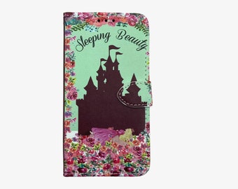 Sleeping Beauty Book phone /iPhone flip Wallet case for   iPhone and Samsung Galaxy and Note