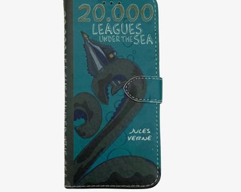 20,000 Leagues Under the Sea Book phone /iPhone flip Wallet case- for iPhone and Samsung Galaxy and Note