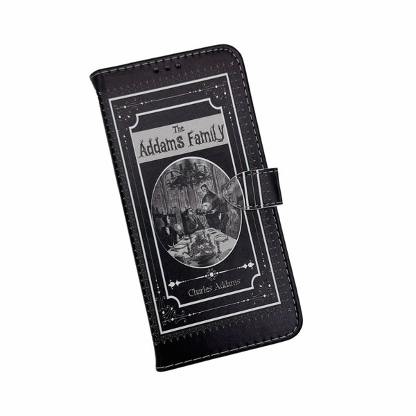 Book phone /iPhone flip Wallet case- The Addams Family for   iPhone and Samsung Galaxy and Note