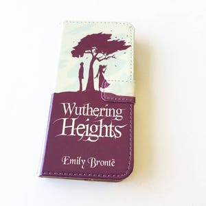 Book phone /iPhone flip Wallet case Wuthering Heights for iPhone and Samsung Galaxy and Note image 1