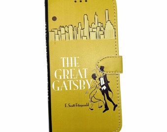 Book phone /iPhone flip Wallet case-The Great Gatsby for  iPhone and Samsung Galaxy and Note