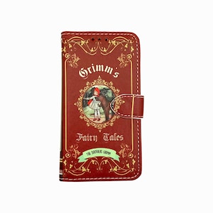 Funda tipo libro para teléfono con tapa tipo billetera - Los cuentos de hadas de los hermanos Grimm - para iPhone y Samsung