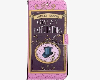 Charles Dickens Gift, Great Expectations Phone Case, iPhone Case, Book Phone Case, Book iPhone Case, iPhone 8, iPhone X, Wallet Phone Case