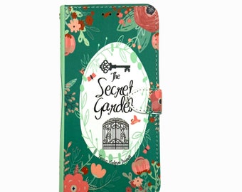 Book phone /iPhone flip Wallet case- Secret Garden for iPhone and Samsung Galaxy and Note