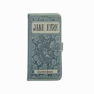 Funda tipo libro para teléfono con tapa tipo billetera - Jane Eyre Nature - para iPhone y Samsung