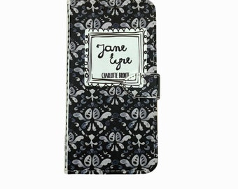 Book phone /iPhone flip Wallet case- Jane Eyre for  iPhone and Samsung Galaxy and Note- Jane Eyre Black and White