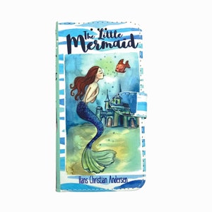 Book phone /iPhone flip Wallet case Little Mermaid for   iPhone and Samsung Galaxy and Note