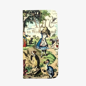 Book phone /iPhone flip Wallet case- Alice in Wonderland for  iPhone and Samsung Galaxy and Note