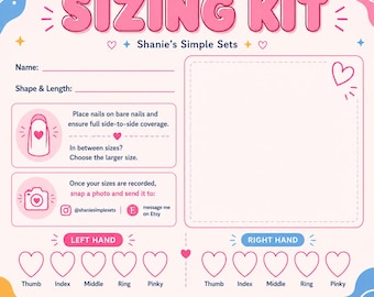 Aandrukbare nagelmatenset voor custom-fit, Shanie's eenvoudige sets