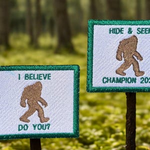 Geborduurde Bigfoot-patch | Souvenir Breckenridge CO, Cryptid Sasquatch (strijkijzer)