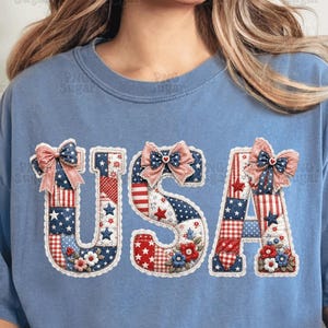 4 juli faux patchwork VS png, kanten coquette bloemen VS png, girly usa png, shabby chic, strik VS png, schattige Memorial Day png