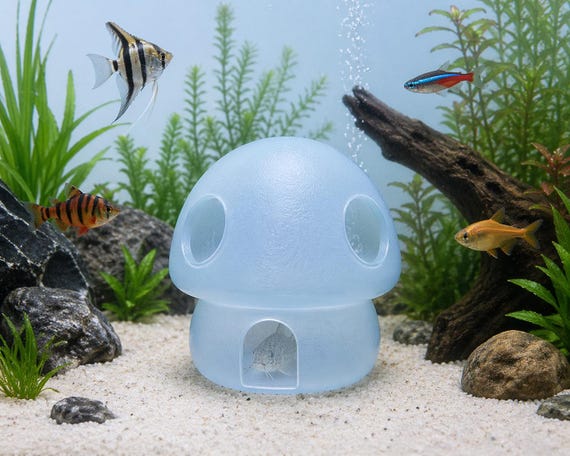 Modern Aquarium Hideout Dome – Fish Tank Shelter – Decorative Aquascape Cave – 6 Inch, shown in listing image 6 with additional visible details or options.