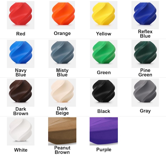 Weatherproof color reference showing Red, Orange, Yellow, Reflex Blue, Navy Blue, Misty Blue, Green, Pine Green, Dark Brown, Dark Beige, Black, Gray, White, Peanut Brown, and Purple.