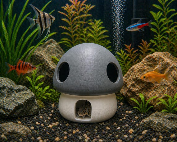 Modern Aquarium Hideout Dome – Fish Tank Shelter – Decorative Aquascape Cave – 6 Inch, shown in an additional close-up listing view with visible shape and details.