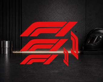 F1 Logo Vinyl Decals (Set of 5) – Formula One Racing Stickers for Car, Truck, SUV