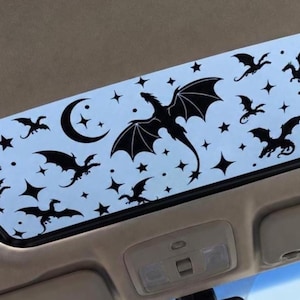 Dragons Moons and Stars Sunroof Moonroof Car Window Vinyl Decal Sticker