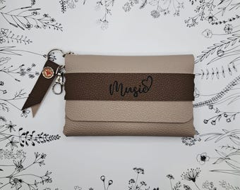 Estuche para partituras artesanal de piel sintética reciclada: práctico, hecho a mano en Francia, regalo ideal para hombres, mujeres o adolescentes.