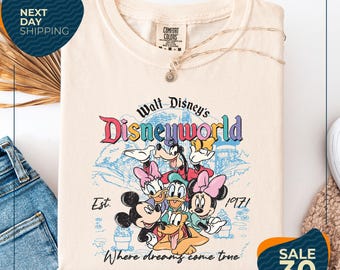 Comfort Colors® Vintage Walt Disney Disneyworld Est 1971 Shirt | Disneyworld Shirt | Disney Family Vacation 2025 Shirt | Disney Trip Shirts